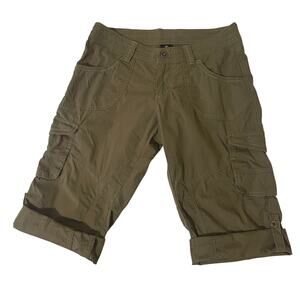 Kuhl Womens Green Resistor Air Roll-Up Shorts Size 4 Utility Gorpcore Hiking
